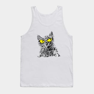 Yellow eye cat Tank Top